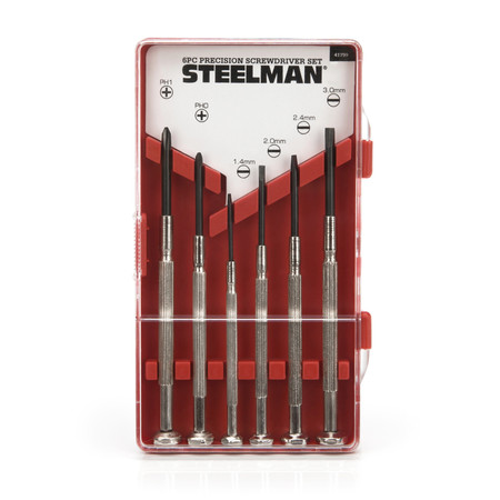 STEELMAN Precision Steel Shaft Screwdriver Set, 6-Piece 41799